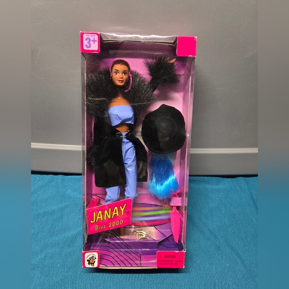 Janay Diva 2000 Fashion Doll with Black and Blue Outfit